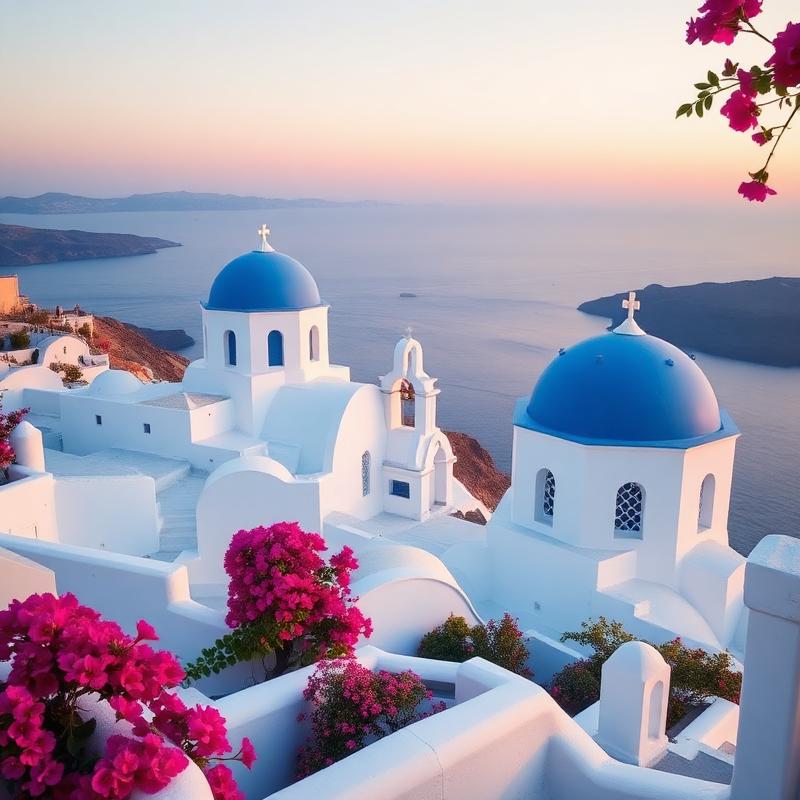 Maisons blanches à Santorin